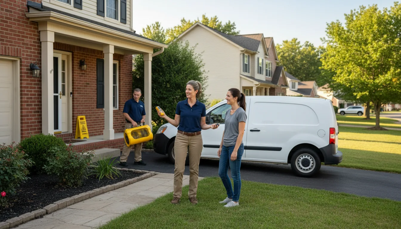 Residential water damage restoration in Plainfield, PA